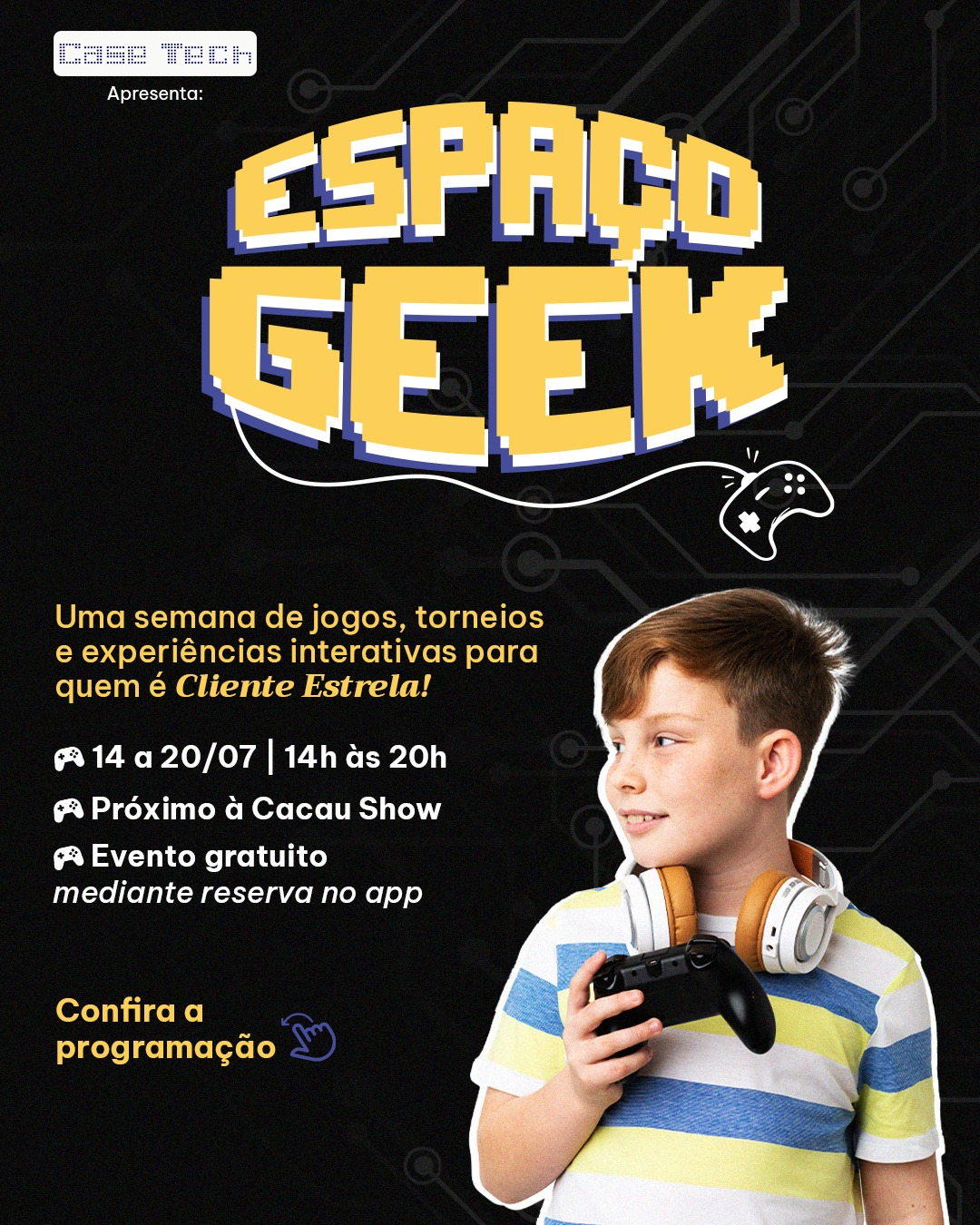 Espaço Geek — capa do carrossel